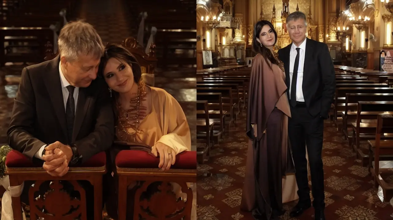 Rolando Graña y Giselle Krüger celebraron su boda religiosa tras 16 años de relación