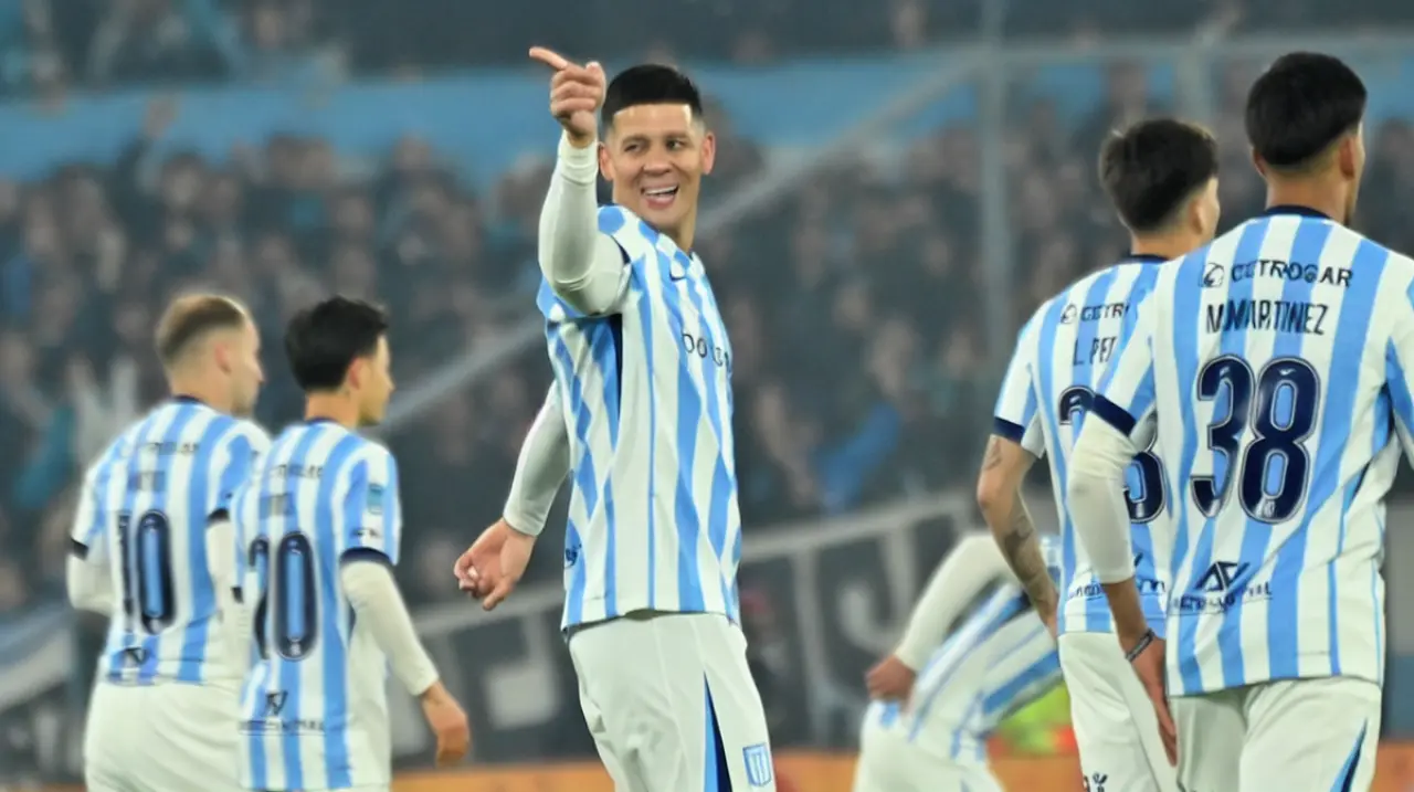 Rojo convirtió de penal y celebró con furia para adelantar a Racing ante Boca