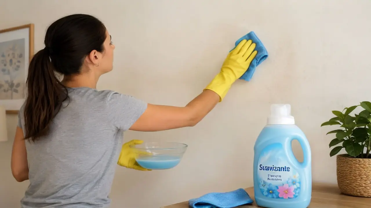 Cómo usar suavizante en las paredes puede ayudar a despegar papel pintado y limpiar manchas