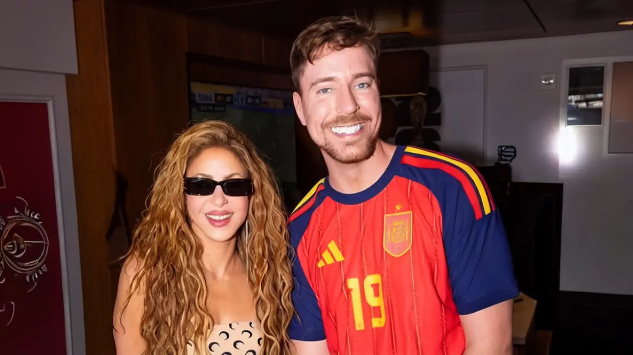 Shakira y MrBeast acuerdan impulsar más escuelas en Colombia tras un encuentro en la final del Mundial 2026
