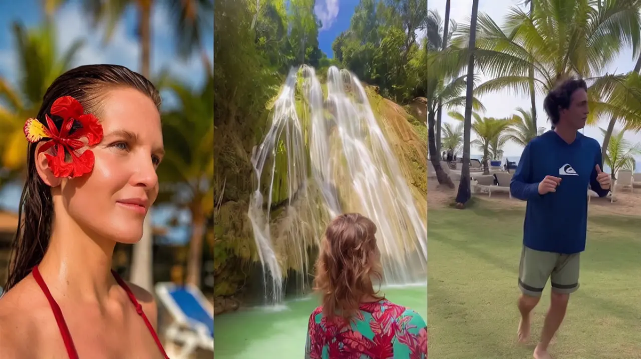 Liz Solari y Máximo Mazzocco eligieron Samaná para una escapada de naturaleza y descanso