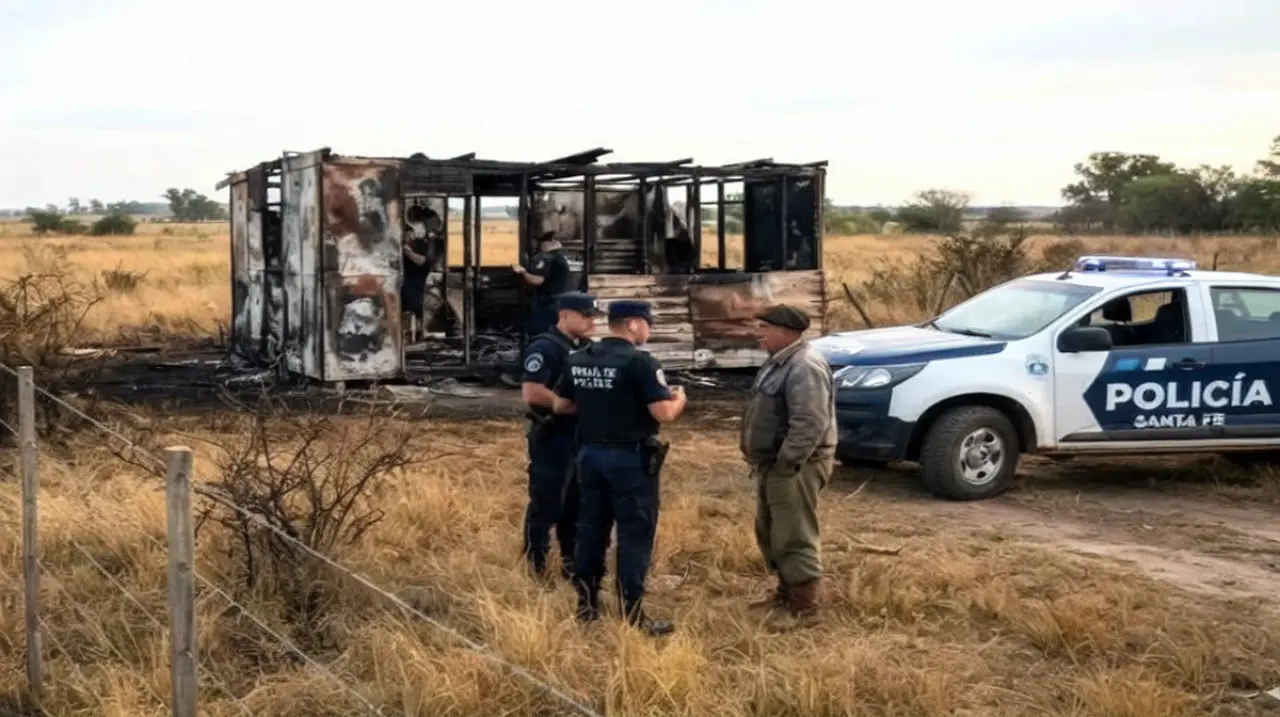 Investigan la muerte de dos peones rurales hallados calcinados en una estancia de Santa Fe