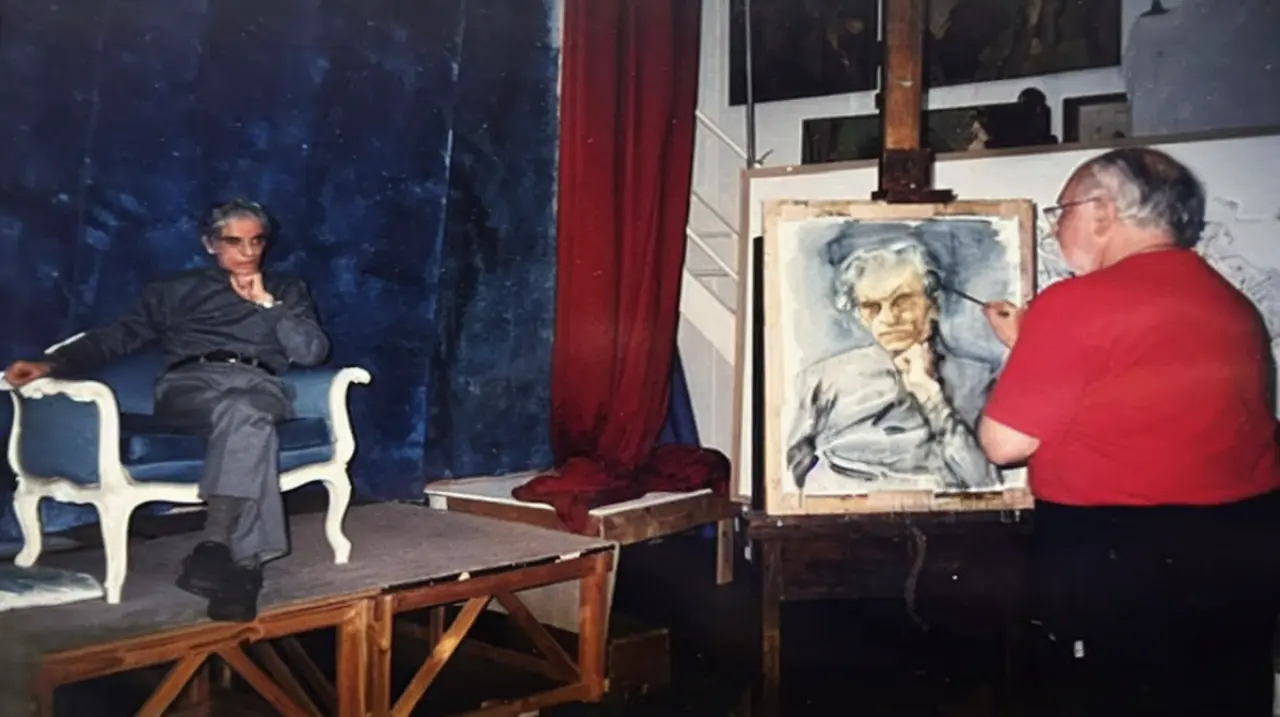 El retrato de Juan José Sebreli pintado por Guillermo Roux pasará al Bellas Artes