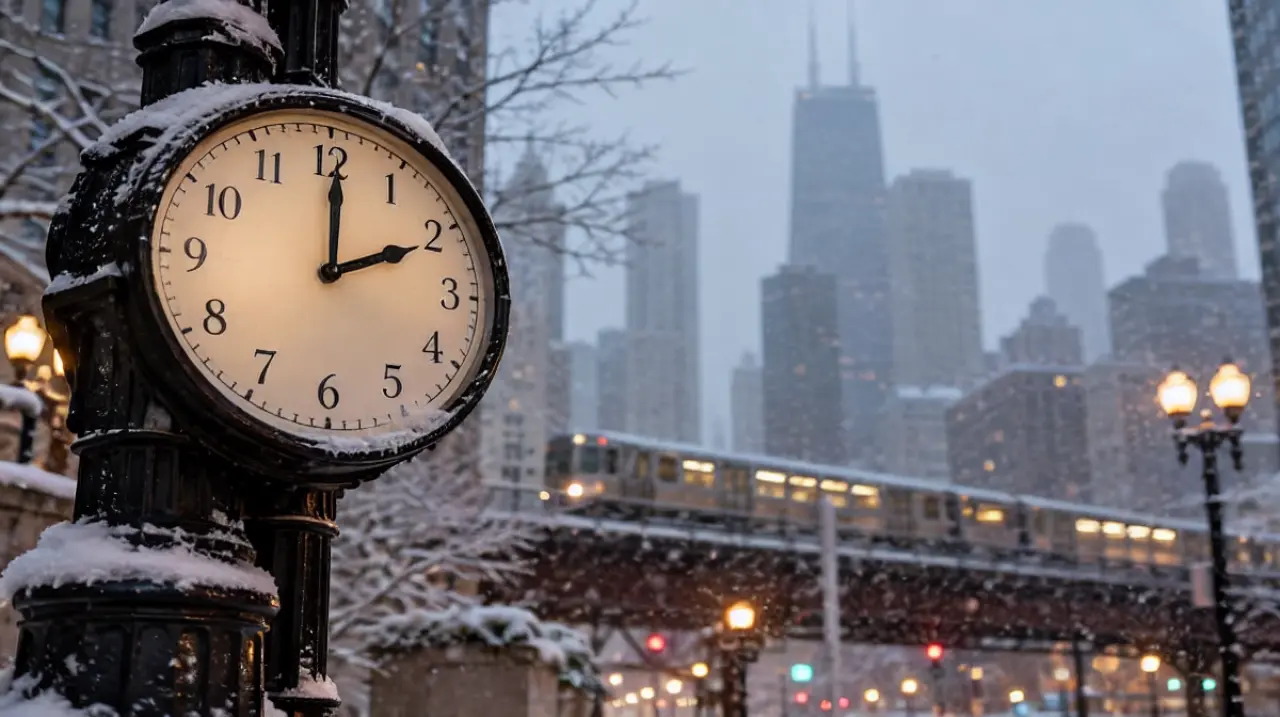 Illinois ajustará sus relojes en noviembre y ya tiene fechas promedio para las primeras nevadas
