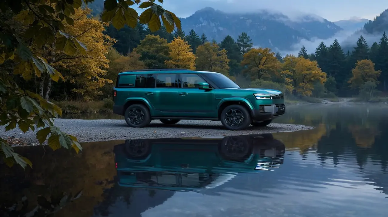 BYD presentó el Ti7, un SUV híbrido premium con tres motores y giro de 360°