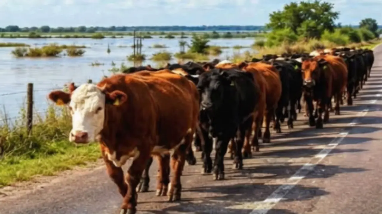 La crecida del Paraná obliga a organizar la salida de unas 15.000 vacas de las islas