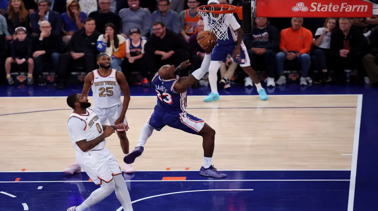 LeBron estrenó a Philadelphia con una victoria ante los Knicks en una noche histórica