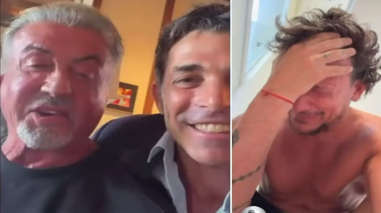 Nico Vázquez recibió una videollamada de Sylvester Stallone y compartió su emoción con el elenco