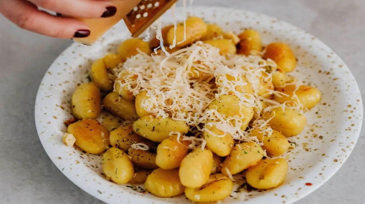 Ñoquis caseros de papa con salsa de tomate y albahaca