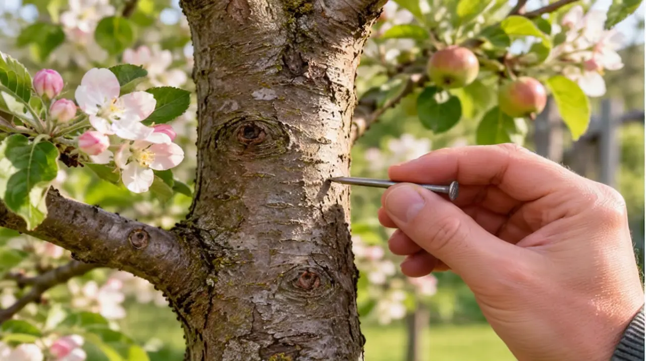 Por qué no conviene clavar un árbol frutal para acelerar la producción